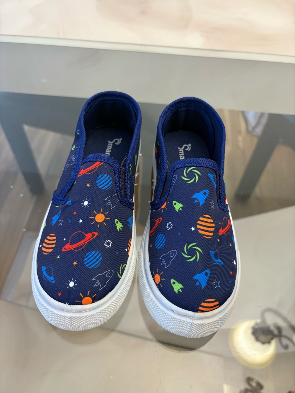 SmartFit Kids' Slip-On Sneakers - Navy Space Print size US 11
